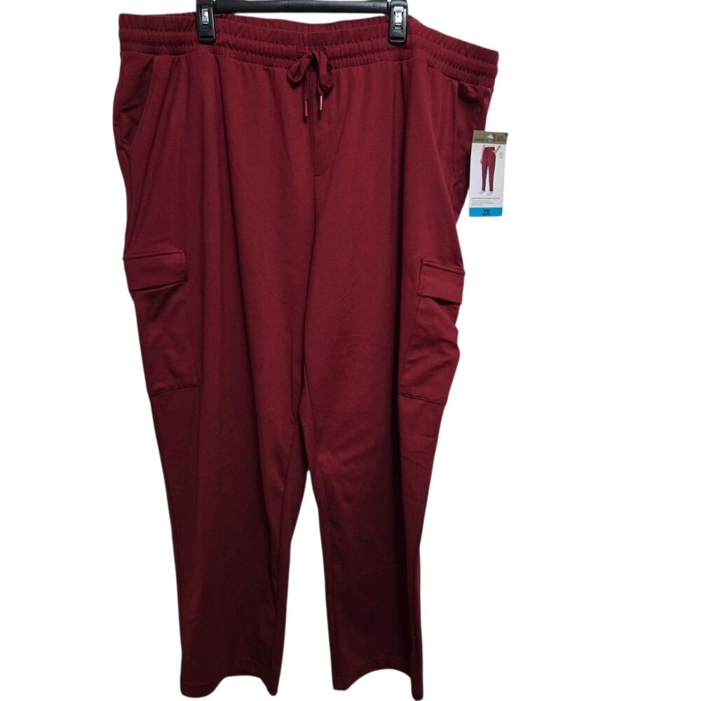 Mondetta Pants Women's Size 2X Tibetan Red Cargo Pocket Straight Leg NWT